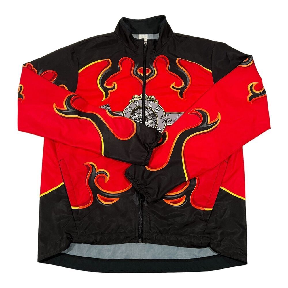 Sugoi Cycle Oregon Size XL/TG‎ Waterproof Full Zip Jacket Red Cycling Biking EUC